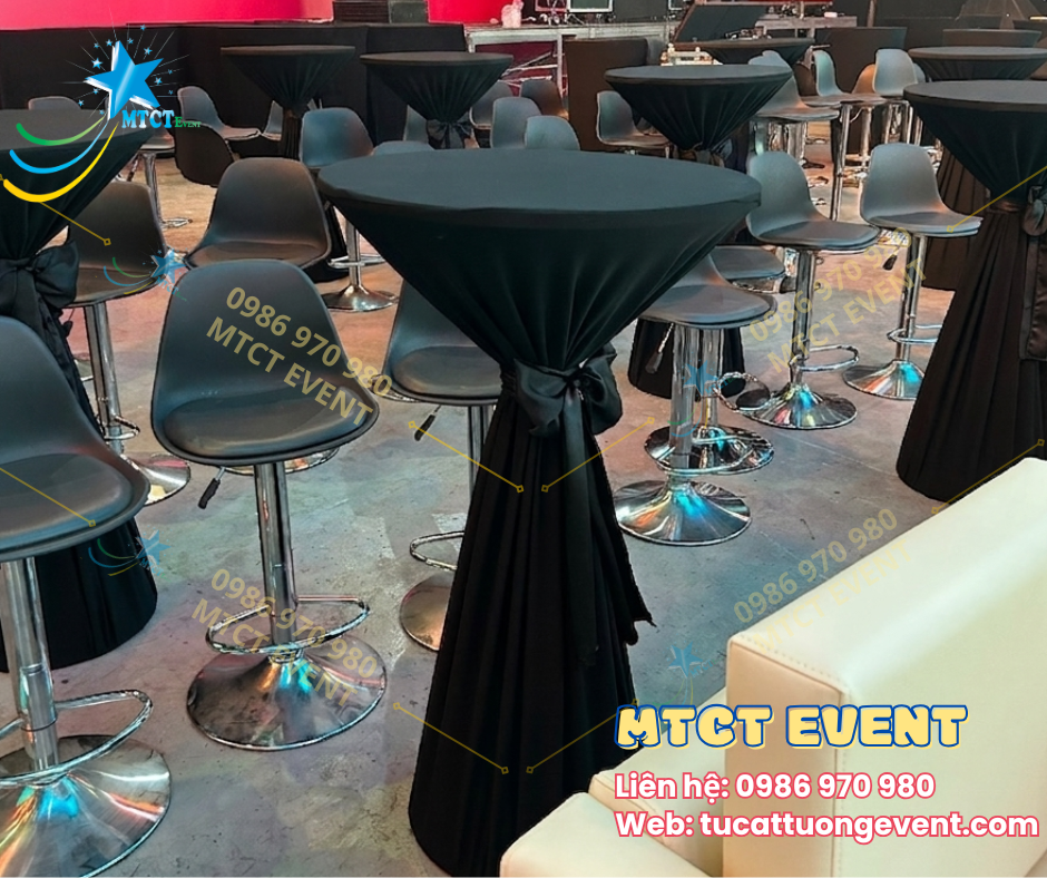 Ghế Bar Đen Có Lưng Tựa